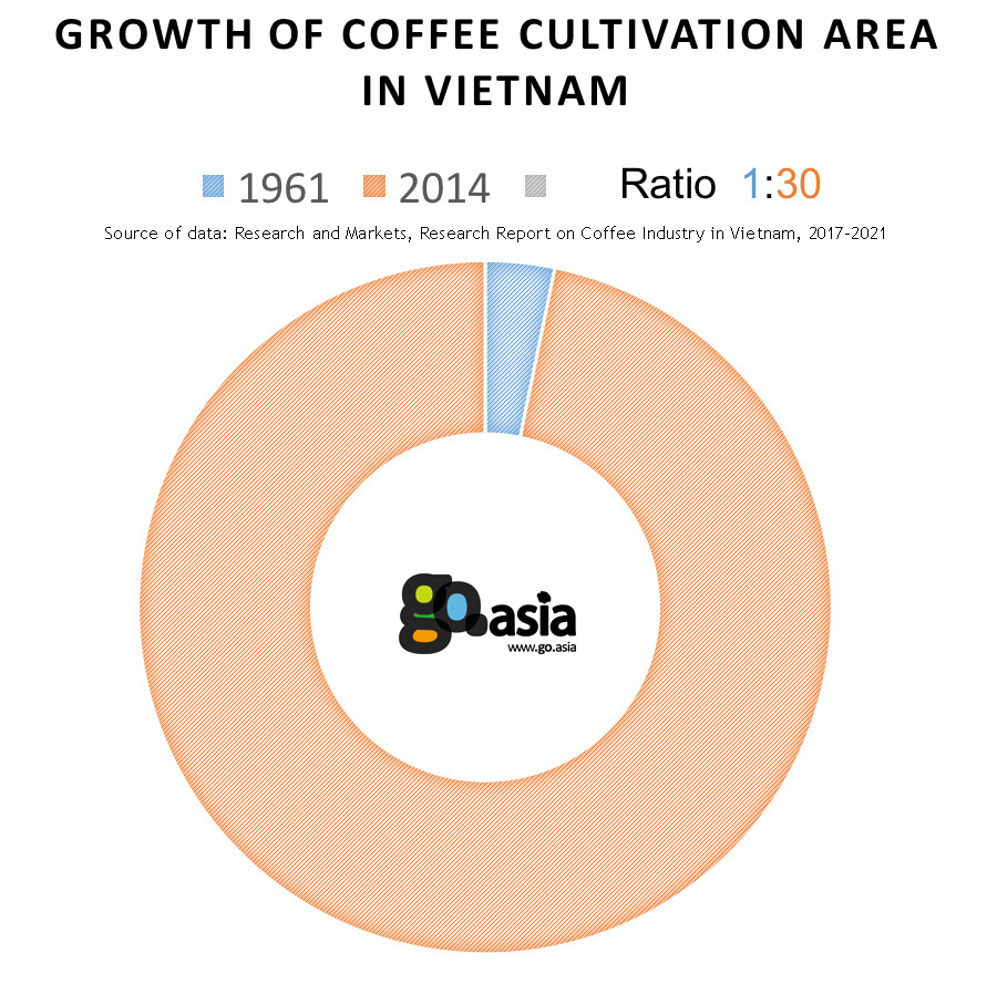 Growth of Coffee Cultivation Area in Vietnam